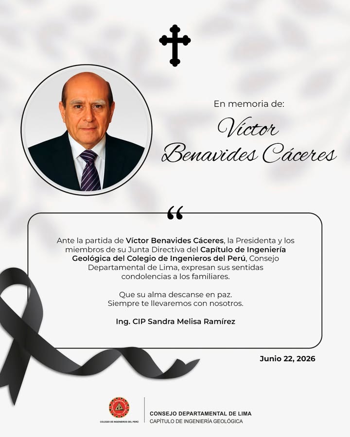 🕊️ Con profundo pesar, expresamos nuestras más sentidas condolencias por el fallecimiento de 𝗩𝗶́𝗰𝘁𝗼𝗿 𝗕𝗲𝗻𝗮𝘃𝗶𝗱𝗲𝘀 𝗖𝗮́𝗰𝗲𝗿𝗲𝘀....
